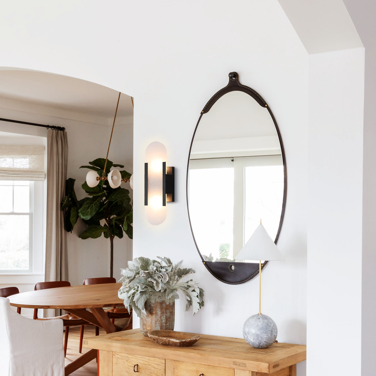 Melange Alabaster Wall Lamp - Luxehomezone