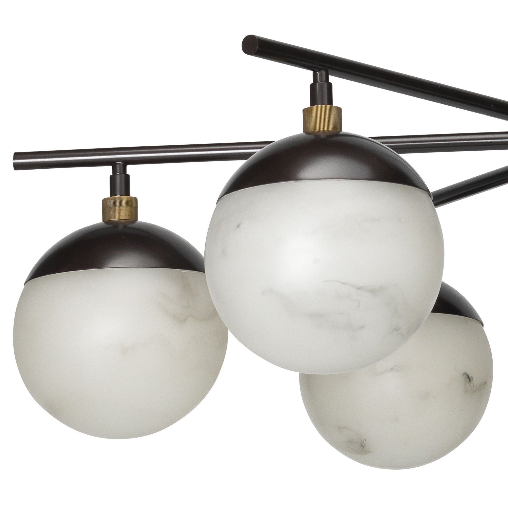 Bosso Alabaster Ball Chandelier 6 Light for Bedroom, Living Room