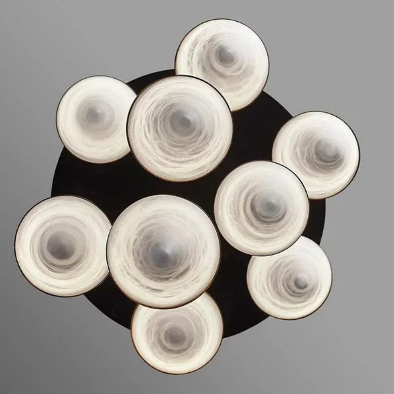 Modern Alabaster Cone Cluster Chandelier - Alabaster, Alabaster Chandelier, Alabaster lightings, Bedroom, CCCC, Chandelier, Dining & Kitchen, entryway, foyer, Hallway, Hotel, Living Room, Modern, Stairs & Foyer-1-Luxehomezone