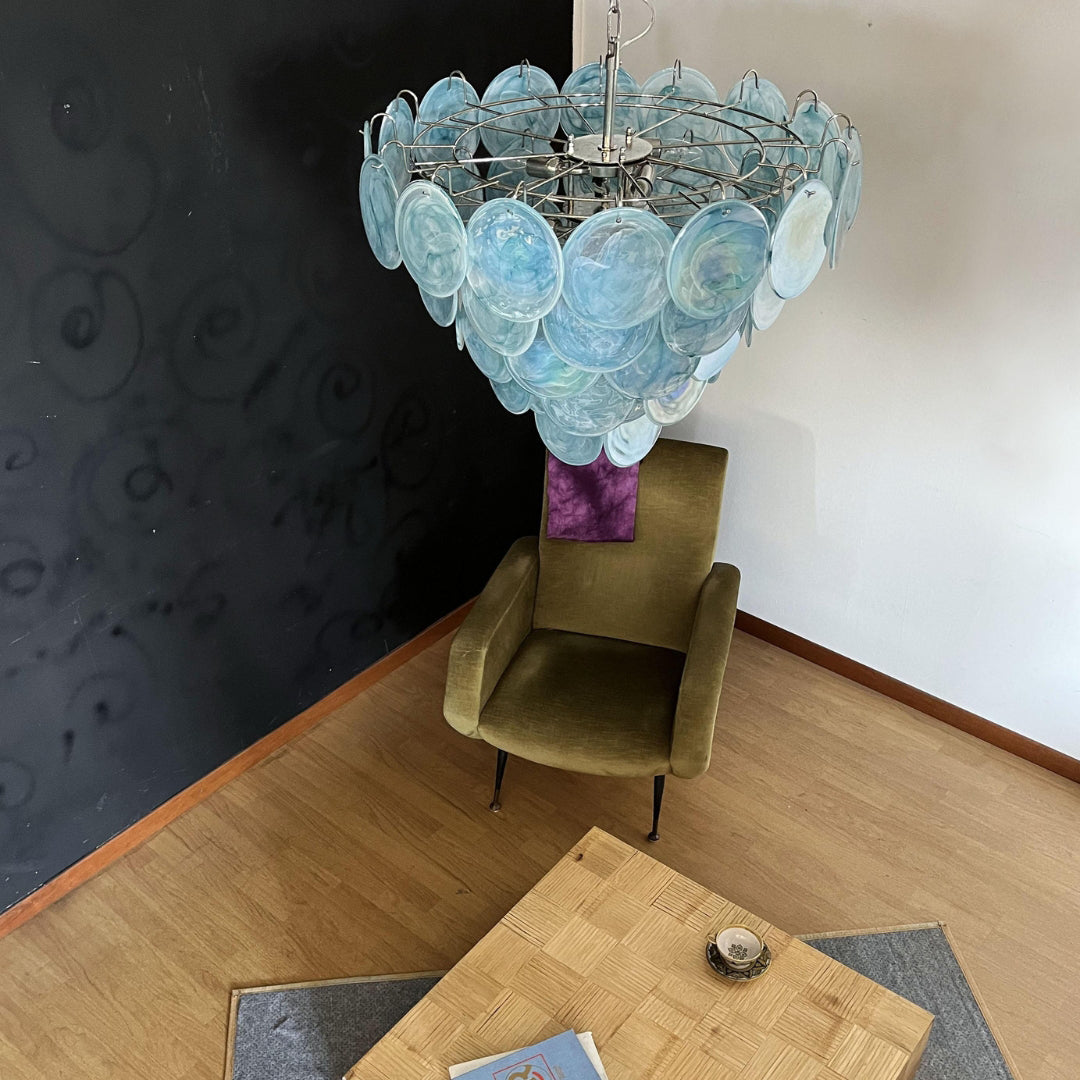 Bettina Murano Glass Chandelier 57 Blue