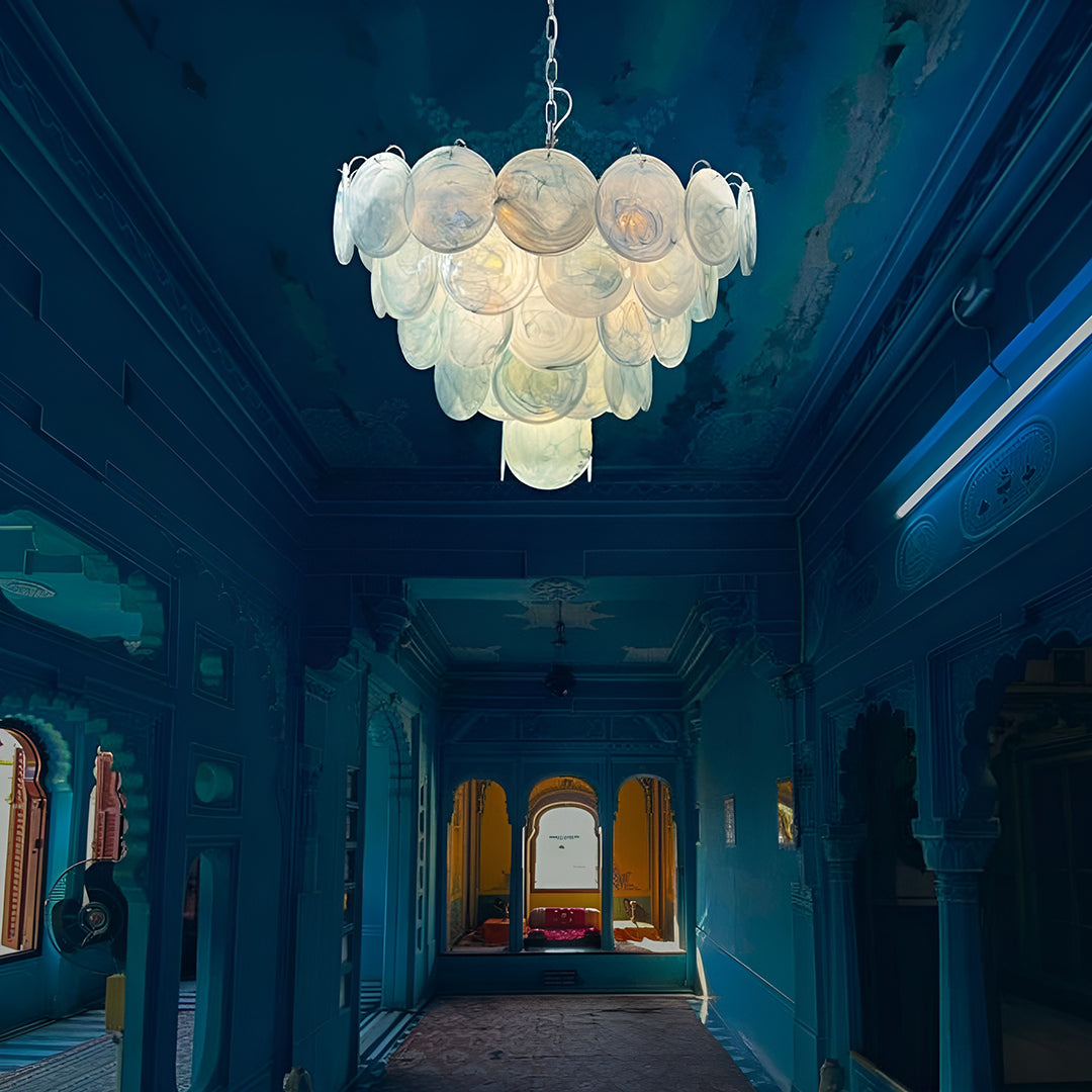 Bettina Murano Glass Chandelier 57 Blue