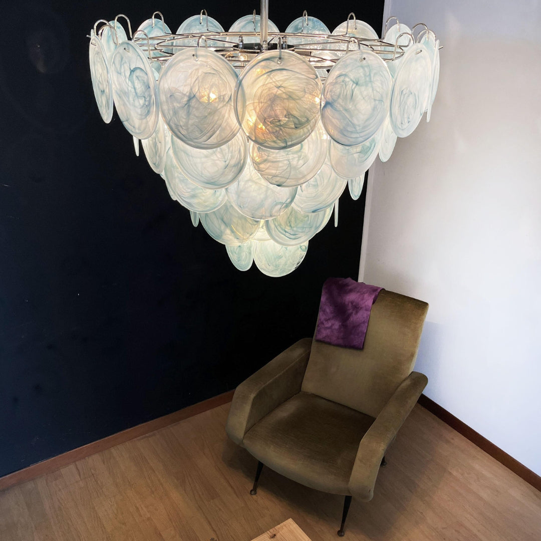 Bettina Murano Glass Chandelier 57 Blue
