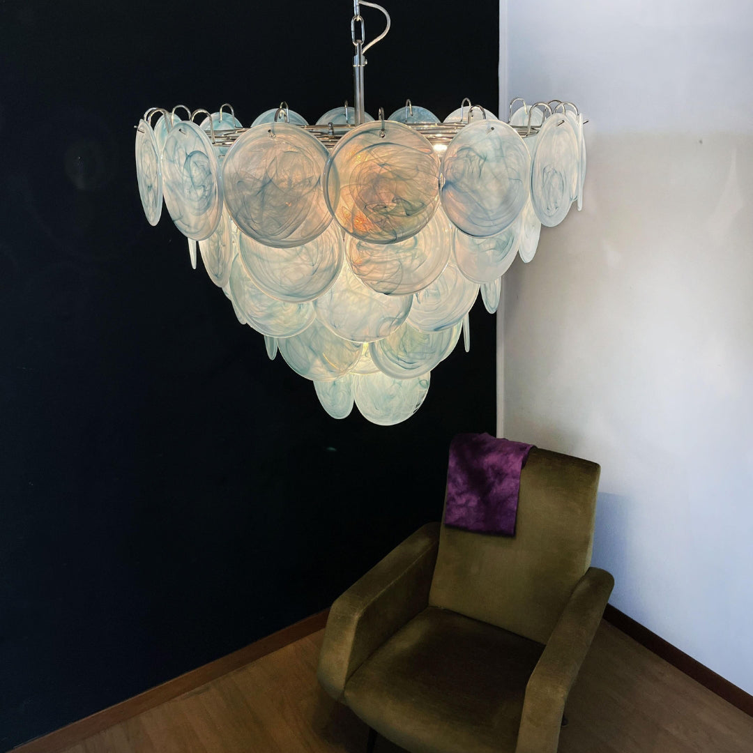 Bettina Murano Glass Chandelier 57 Blue
