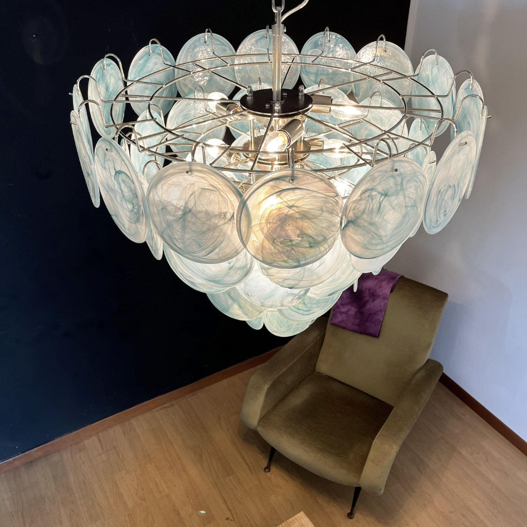 Bettina Murano Glass Chandelier 57 Blue