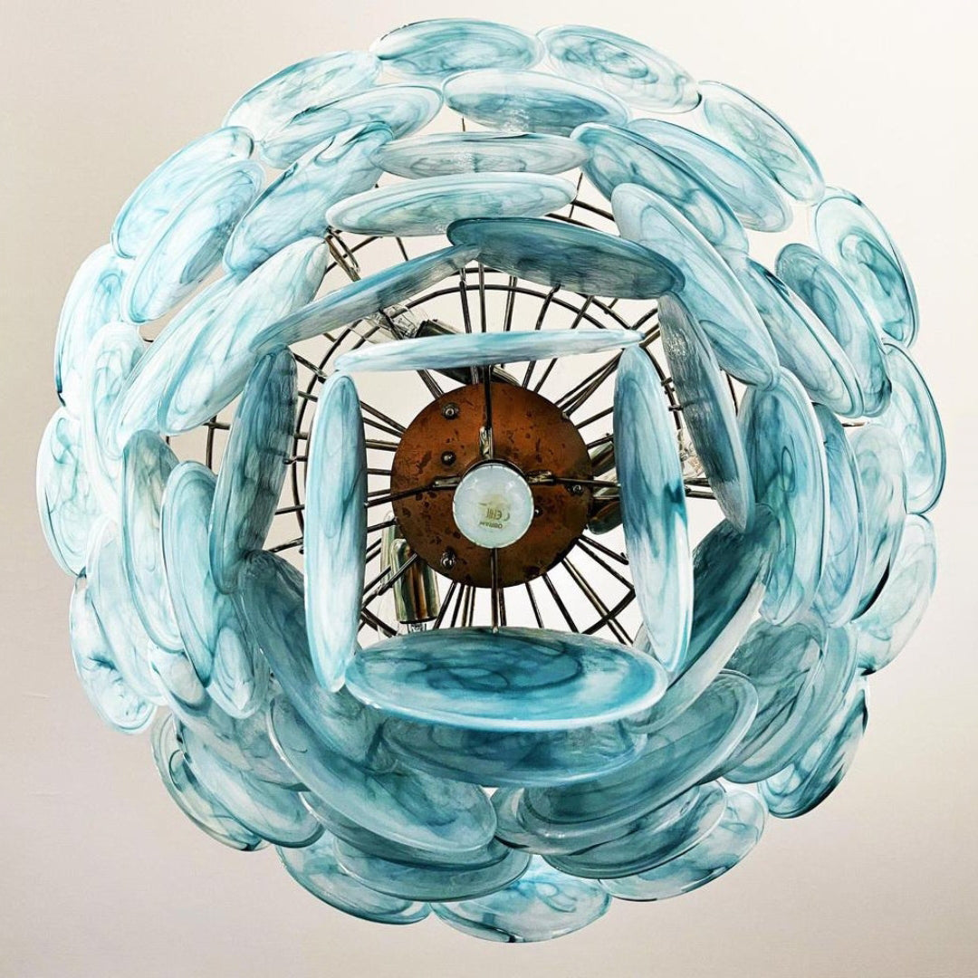 Bettina Murano Glass Chandelier 57 Blue