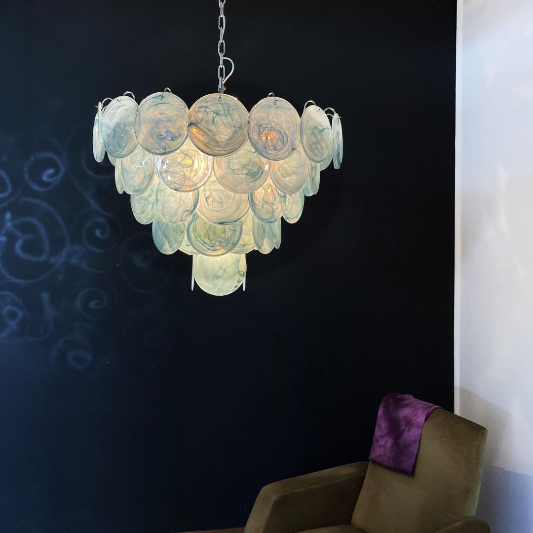 Bettina Murano Glass Chandelier 57 Blue