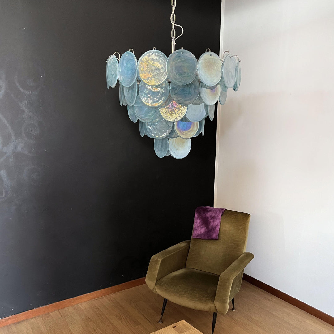 Bettina Murano Glass Chandelier 57 Blue