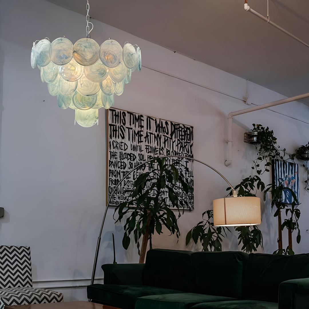 Bettina Murano Glass Chandelier 57 Blue