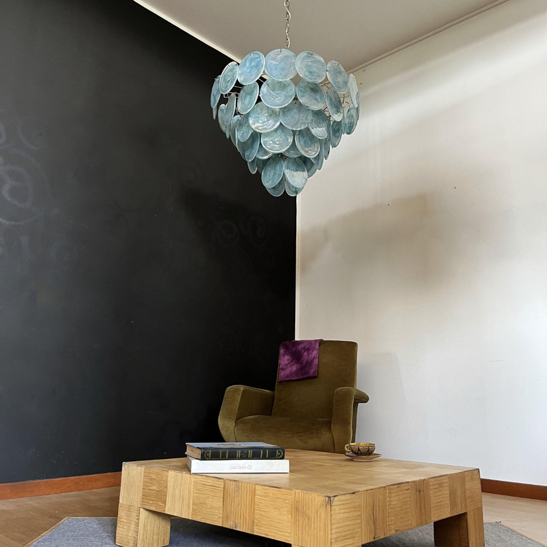Bettina Murano Glass Chandelier 57 Blue