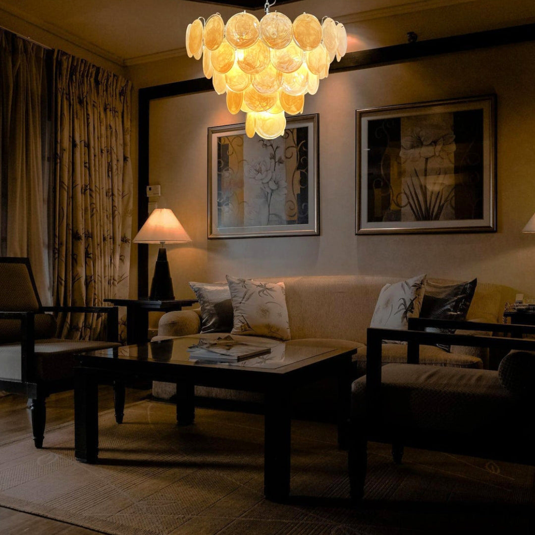 Bettina Murano Glass Chandelier 57 Gold