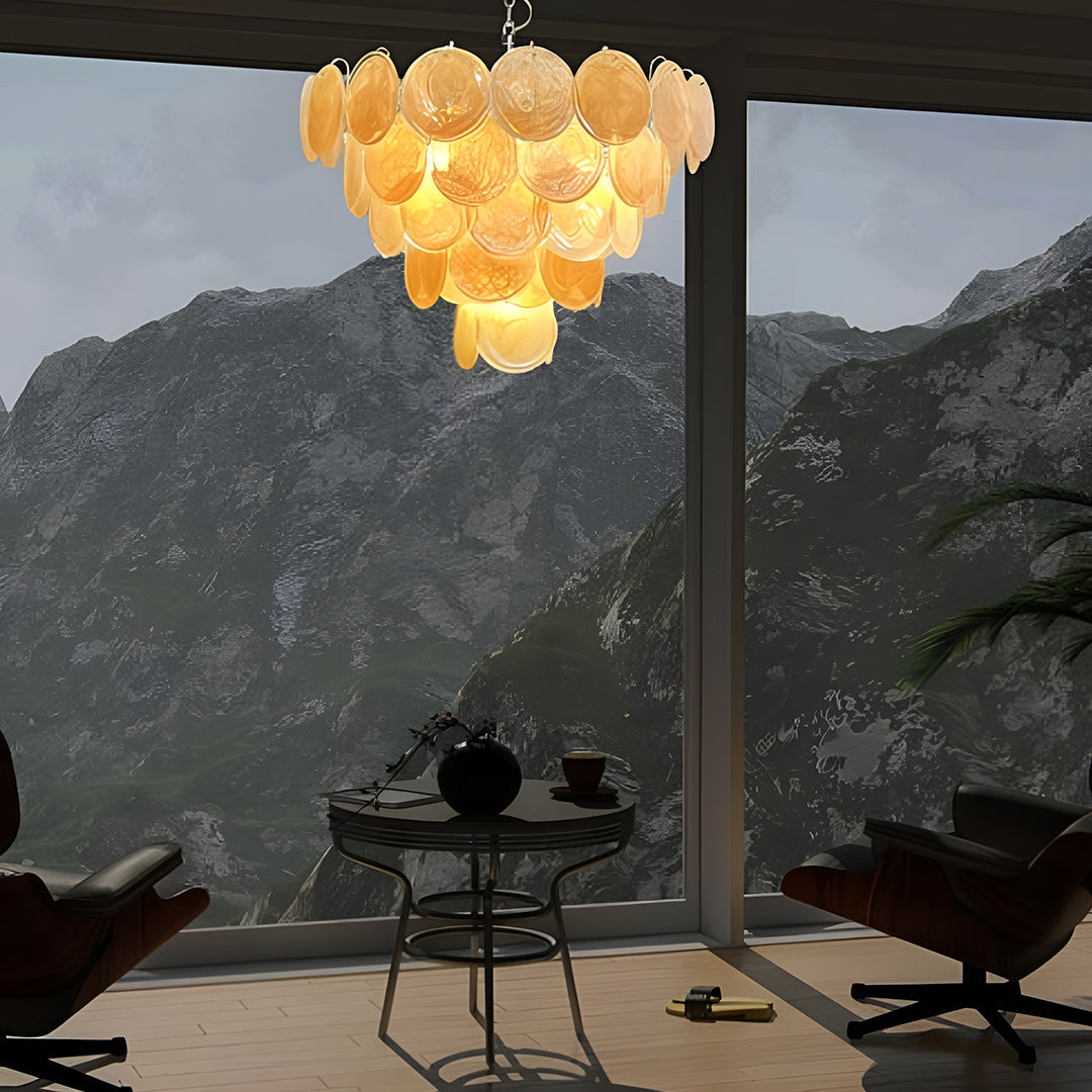 Bettina Murano Glass Chandelier 57 Gold