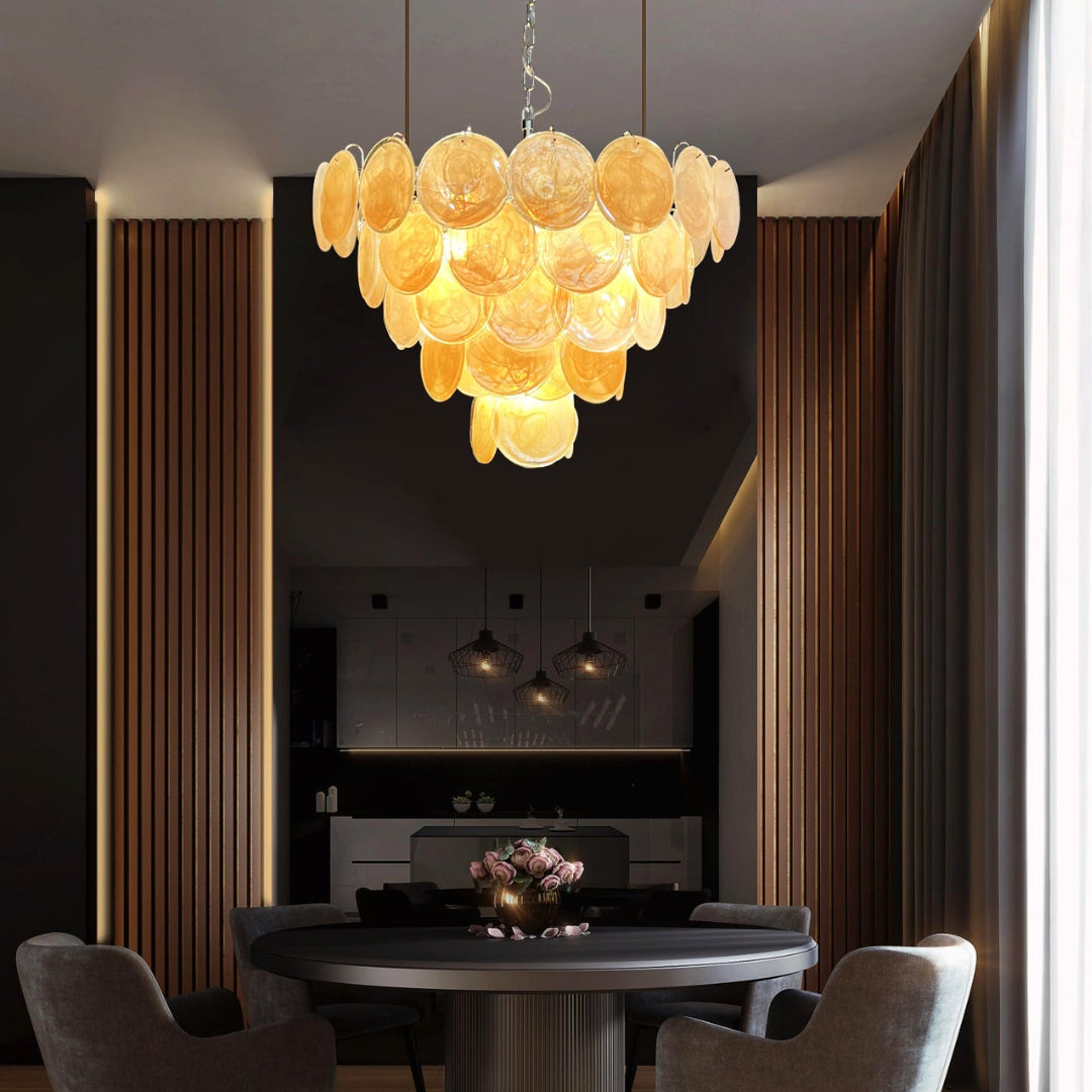 Bettina Murano Glass Chandelier 57 Gold