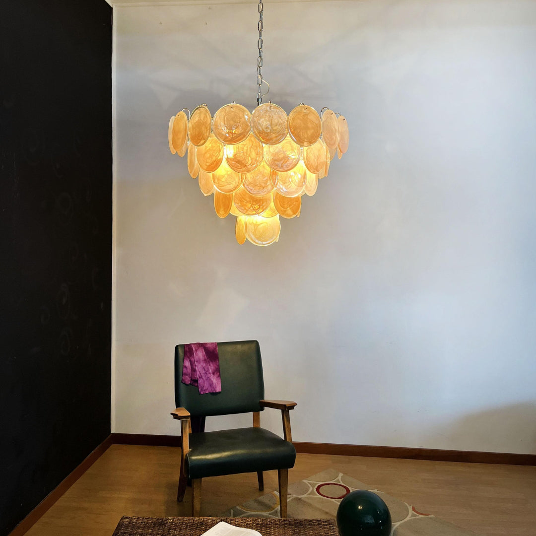 Bettina Murano Glass Chandelier 57 Gold