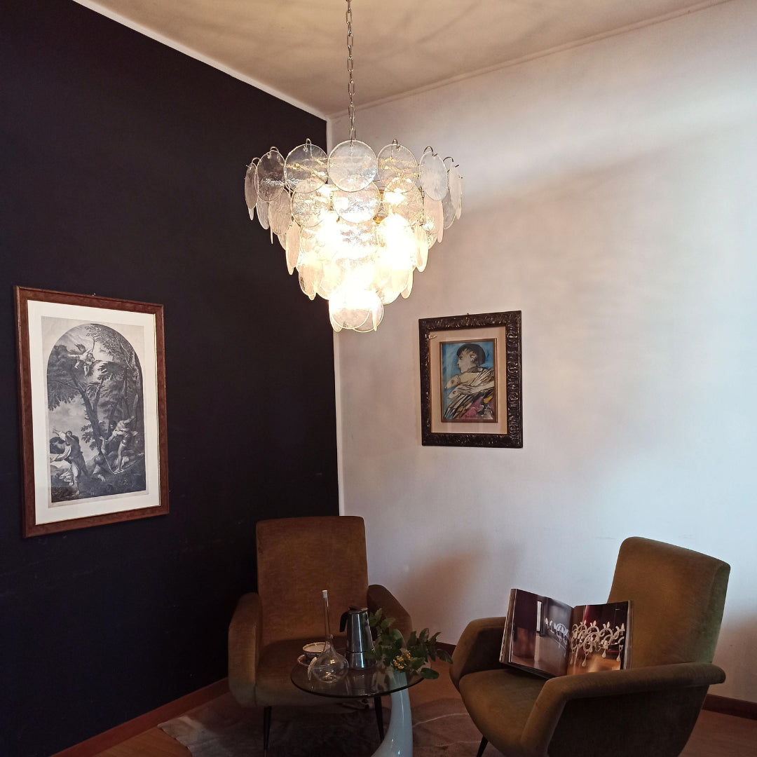 Bettina Murano Glass Chandelier 57 Iridescent Glass