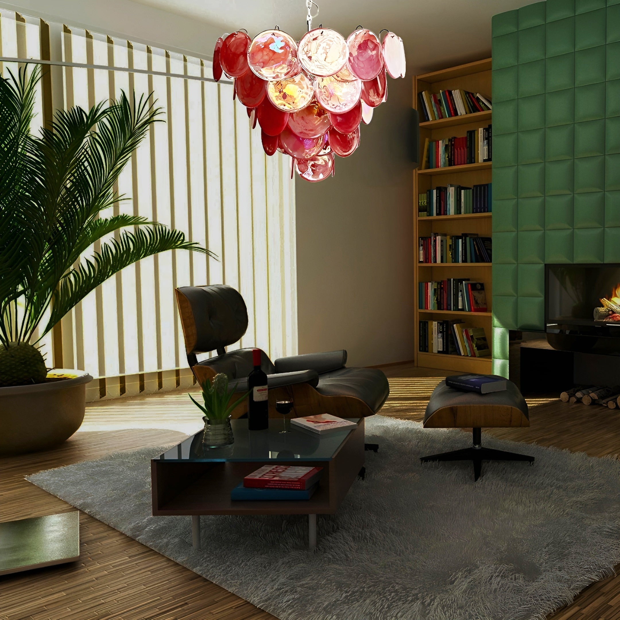 Bettina Murano Glass Chandelier 57 Pink