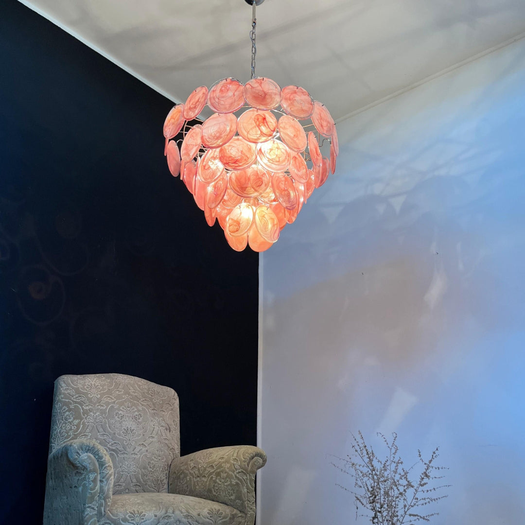 Bettina Murano Glass Chandelier 57 Pink
