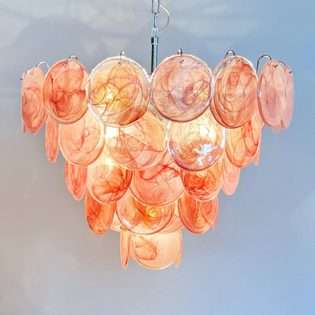 Bettina Murano Glass Chandelier 57 Pink