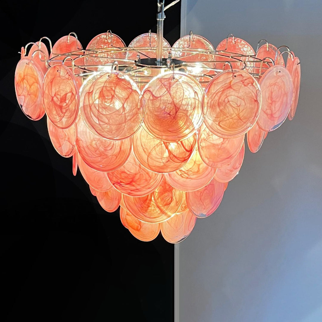 Bettina Murano Glass Chandelier 57 Pink