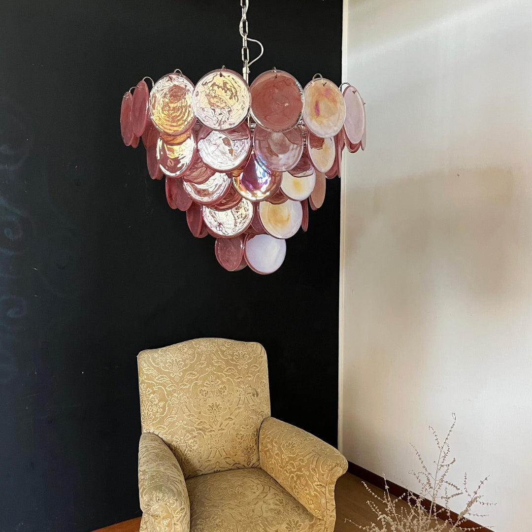 Bettina Murano Glass Chandelier 57 Pink