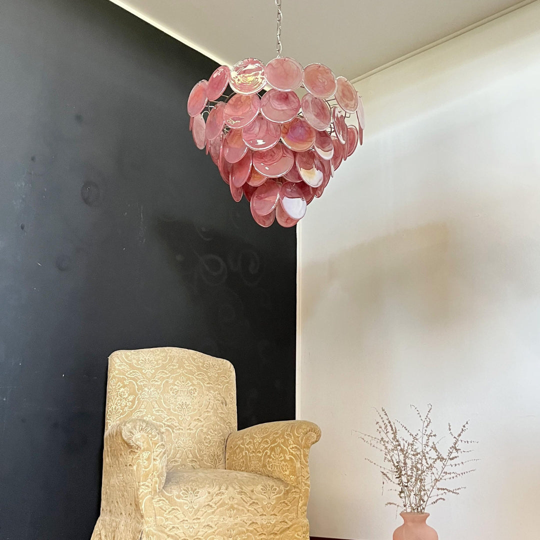Bettina Murano Glass Chandelier 57 Pink