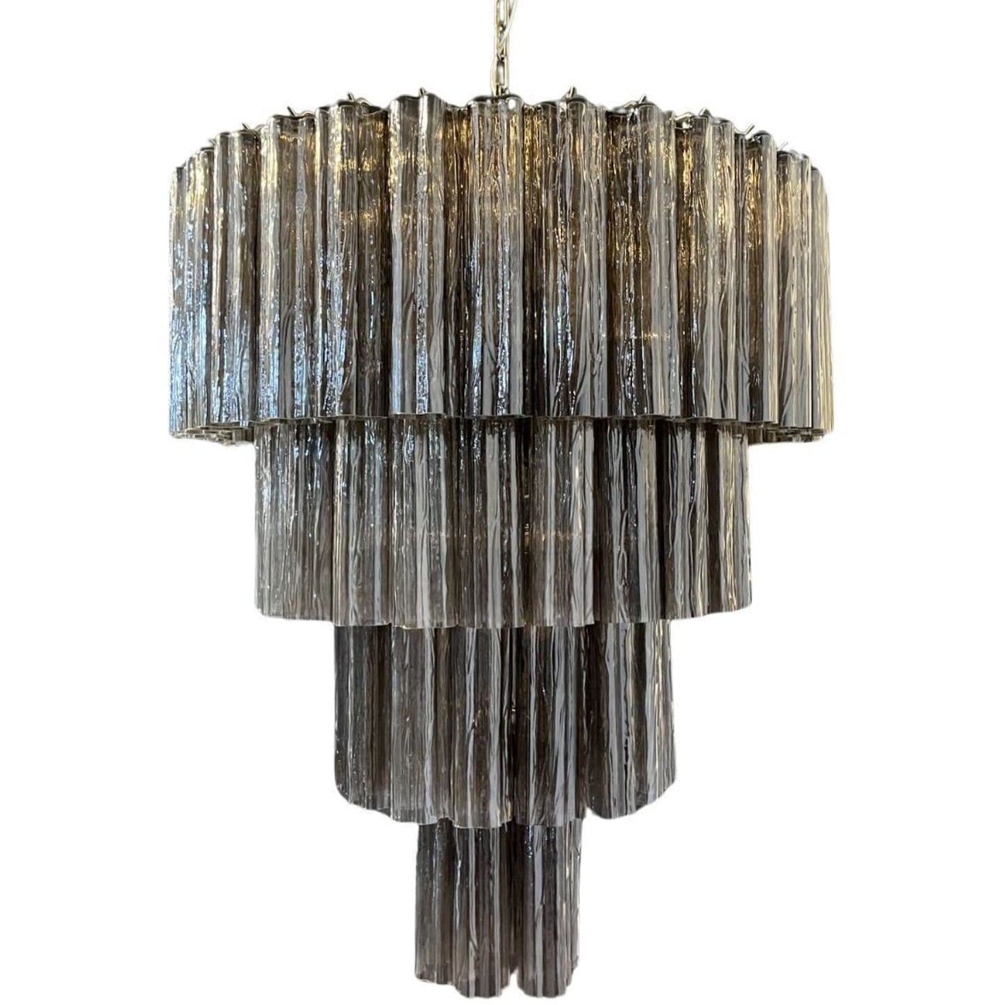 Tronchi Murano Chandelier – 78 tubes – Smoked