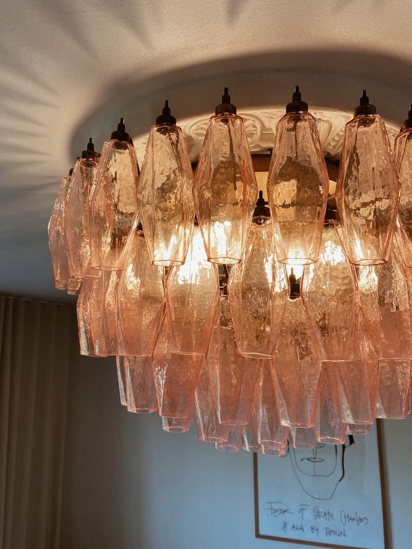 Florence Murano Chandelier Poliedri 84 glasses