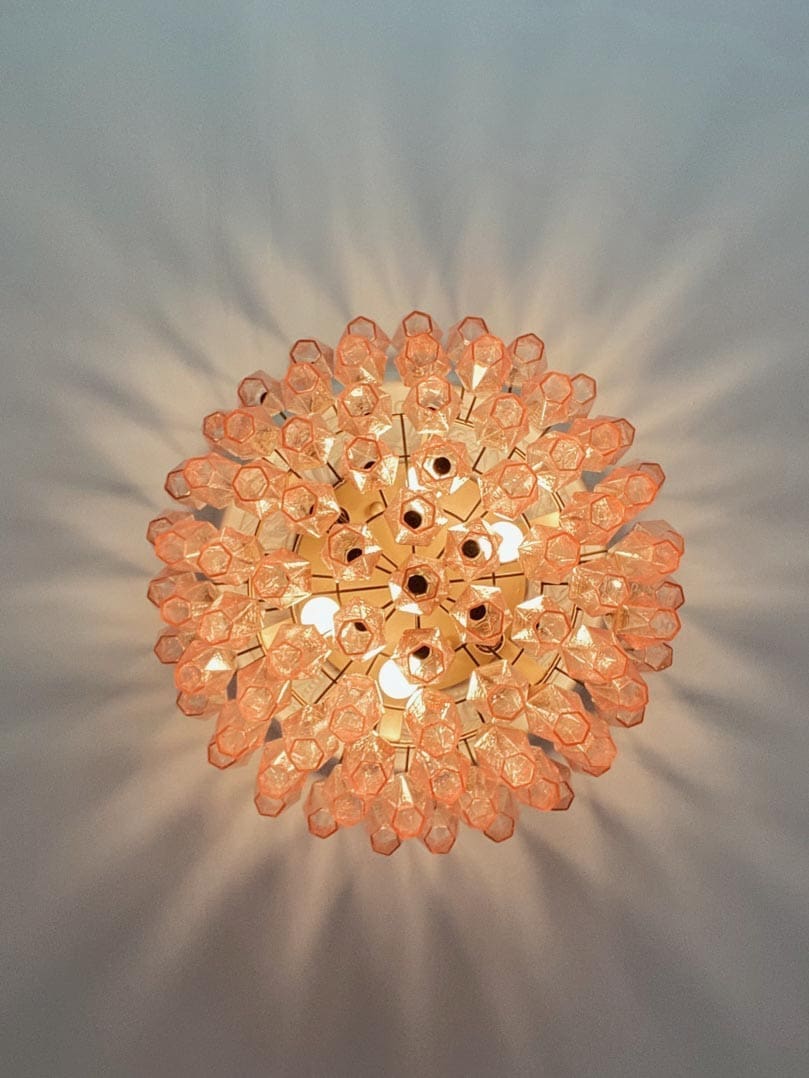 Florence Murano Chandelier Poliedri 84 glasses
