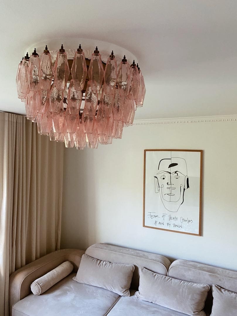 Florence Murano Chandelier Poliedri 84 glasses