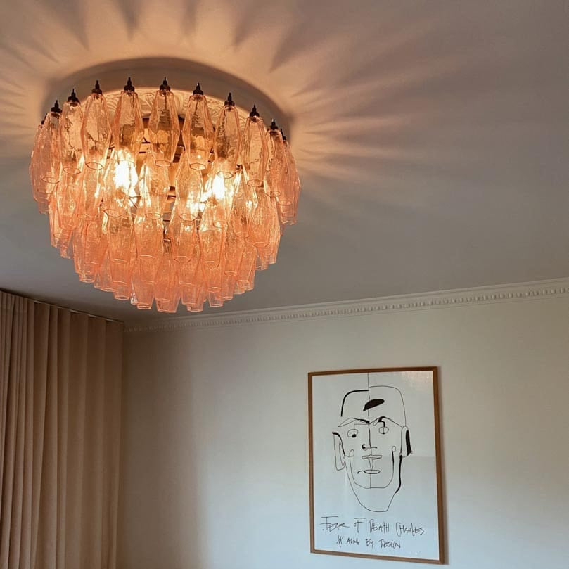 Florence Murano Chandelier Poliedri 84 glasses