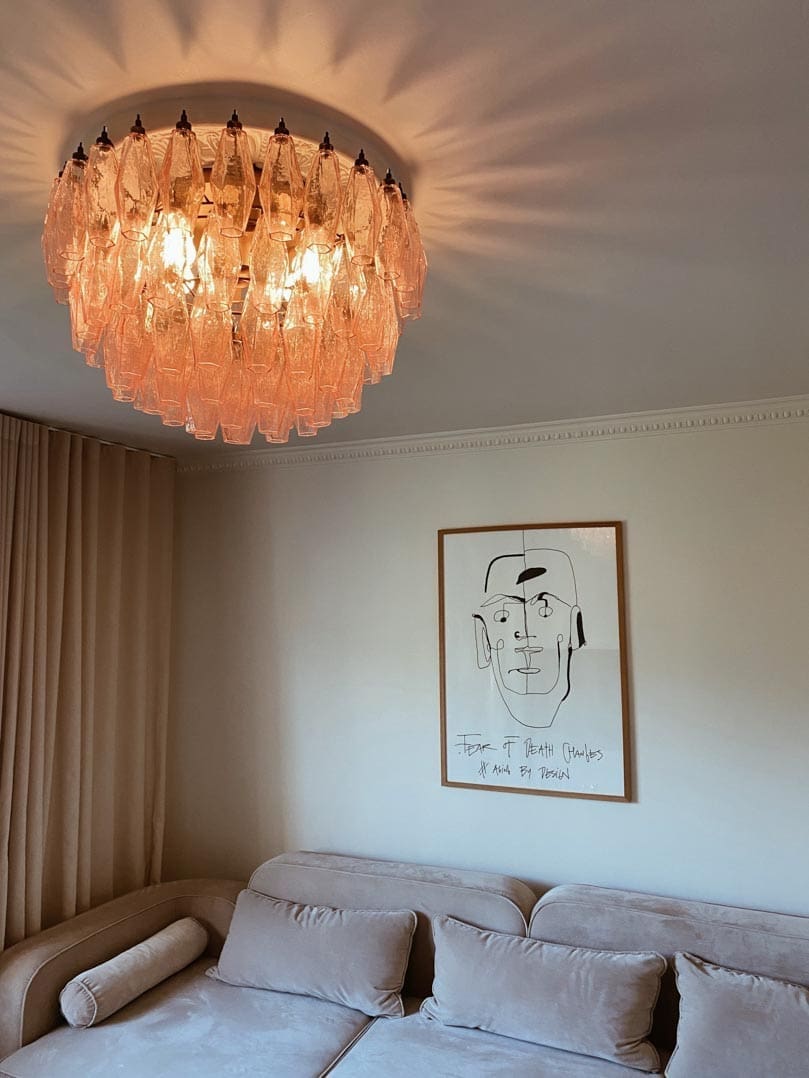 Florence Murano Chandelier Poliedri 84 glasses