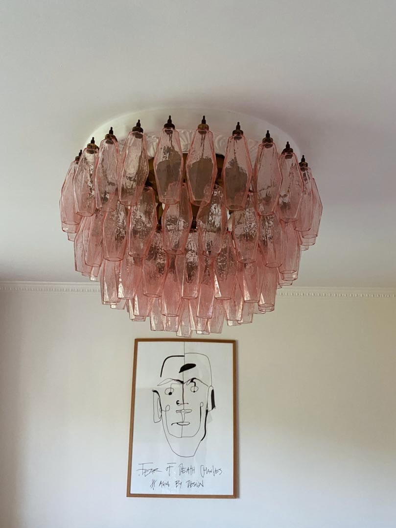 Florence Murano Chandelier Poliedri 84 glasses