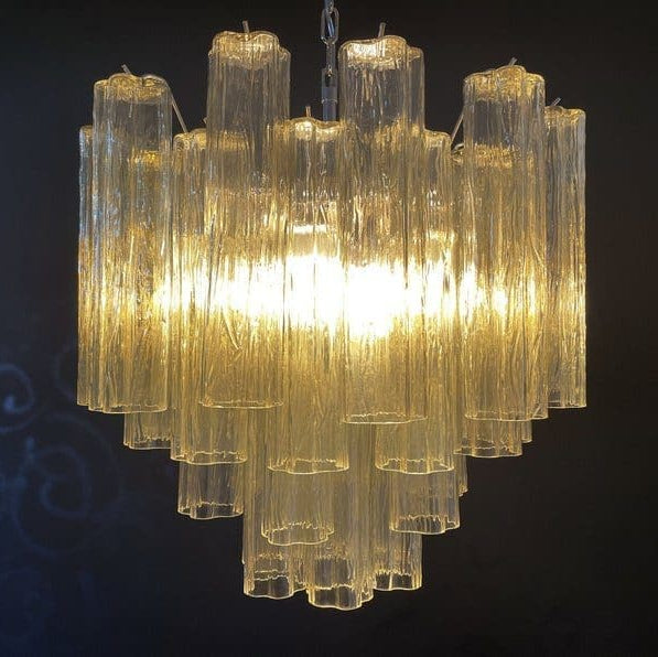 Tronchi Murano Chandelier – 36 tubes – Yellow