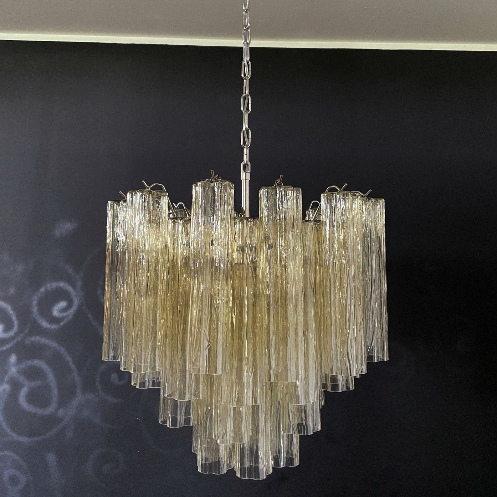 Tronchi Murano Chandelier – 36 tubes – Yellow