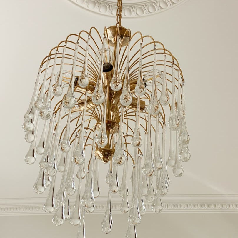 Teardrop Murano Chandelier 68 drops