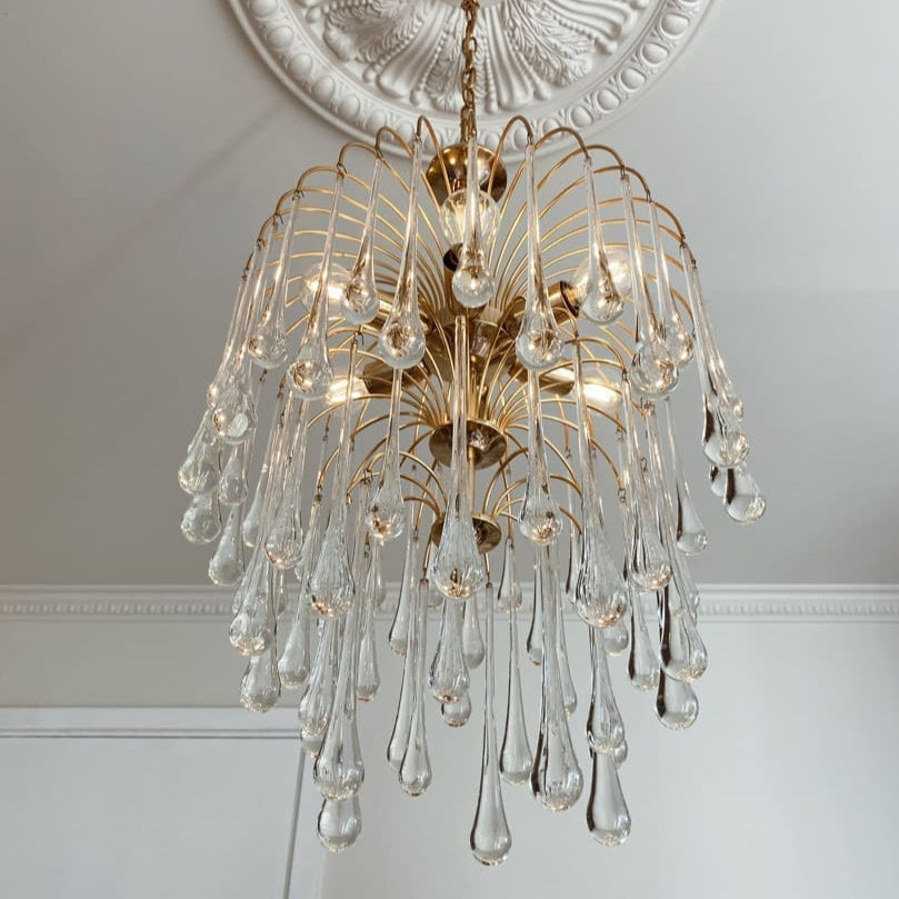Teardrop Murano Chandelier 68 drops