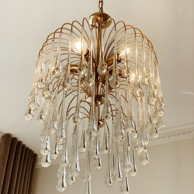 Teardrop Murano Chandelier 68 drops