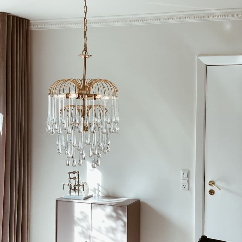 Teardrop Murano Chandelier 68 drops