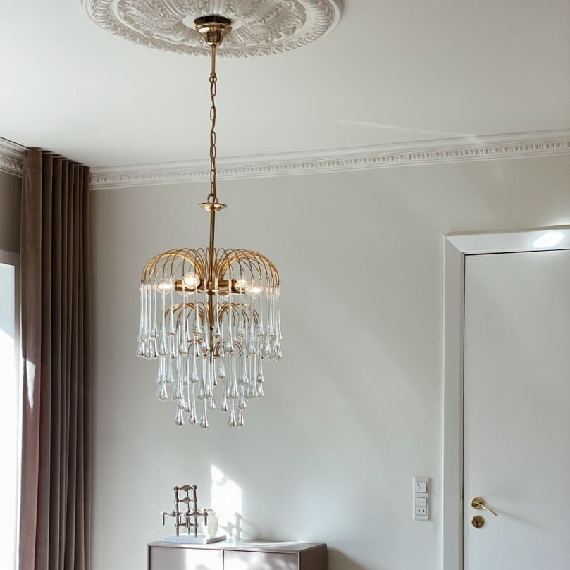 Teardrop Murano Chandelier 68 drops