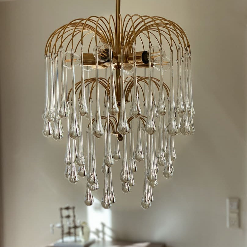 Teardrop Murano Chandelier 68 drops