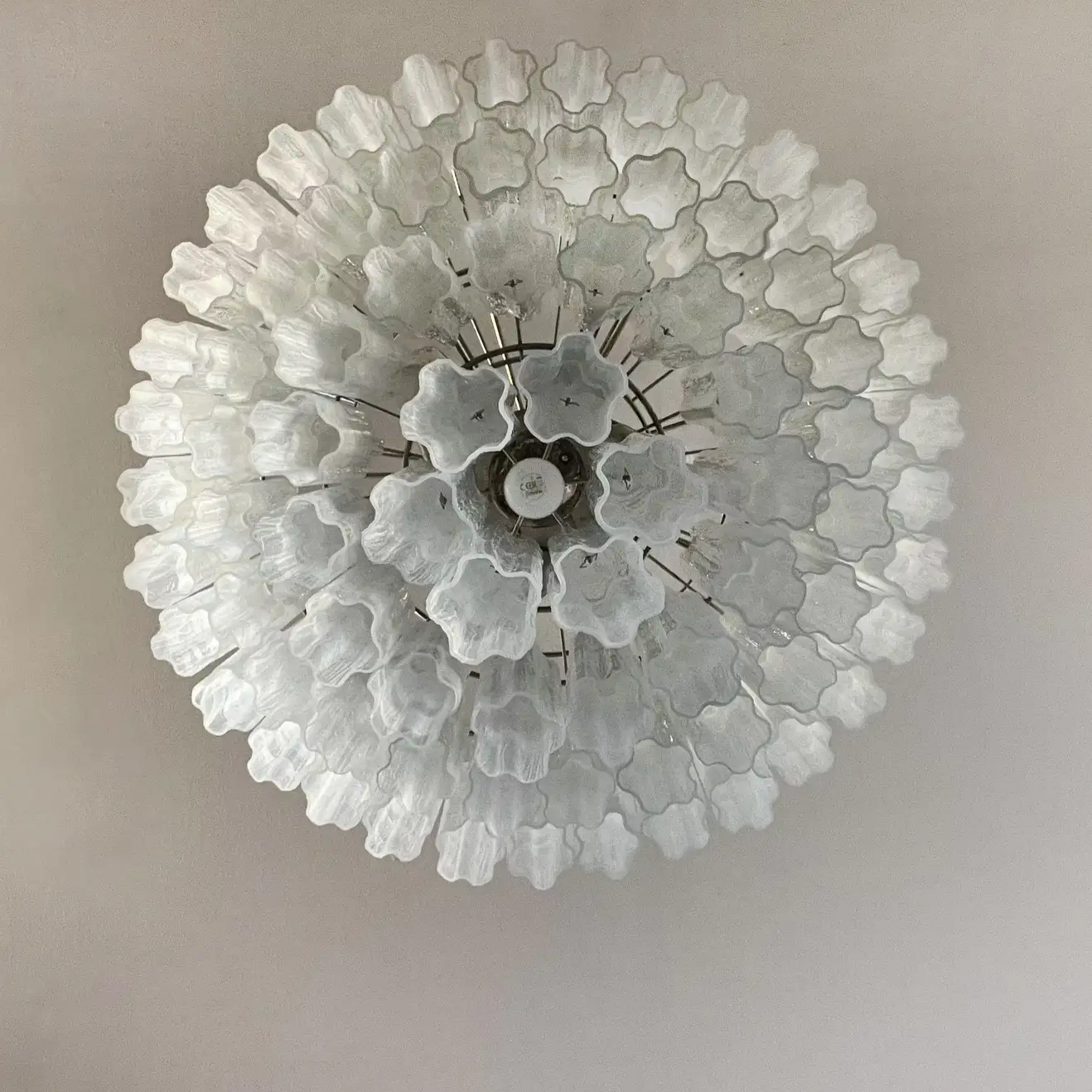 Tronchi Murano Chandelier – 78 tubes – Alabaster white