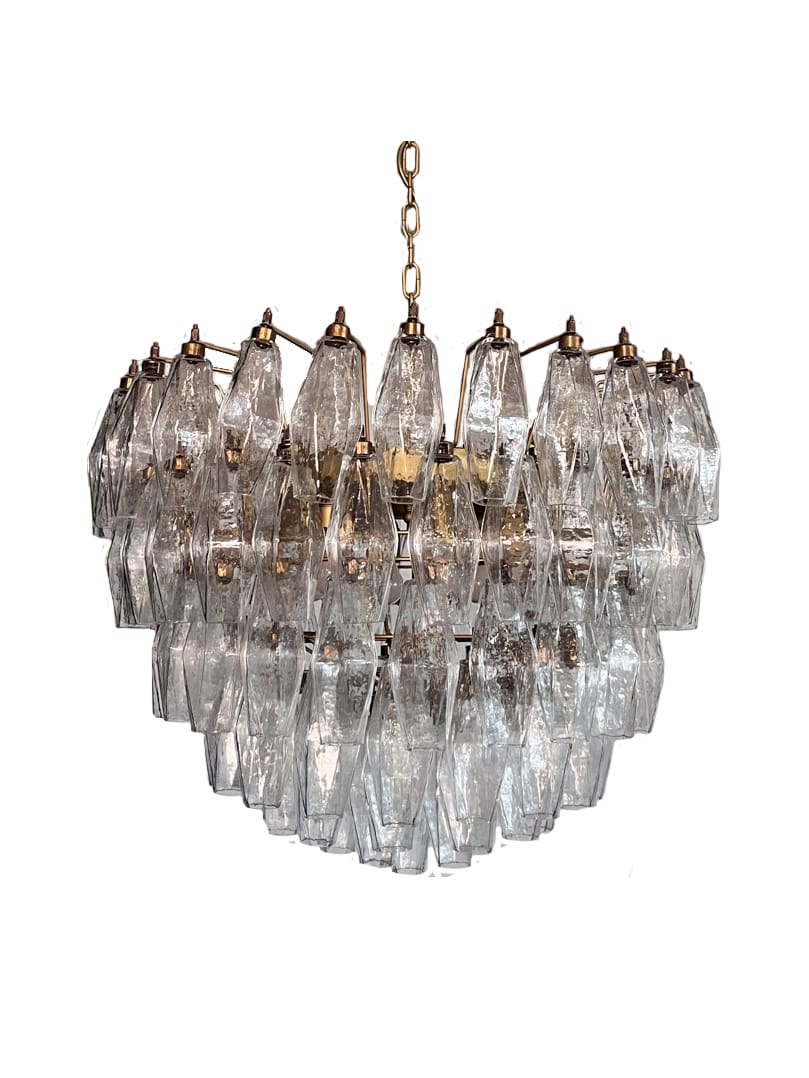 Florence Murano Chandelier Poliedri 111 glass Transparent