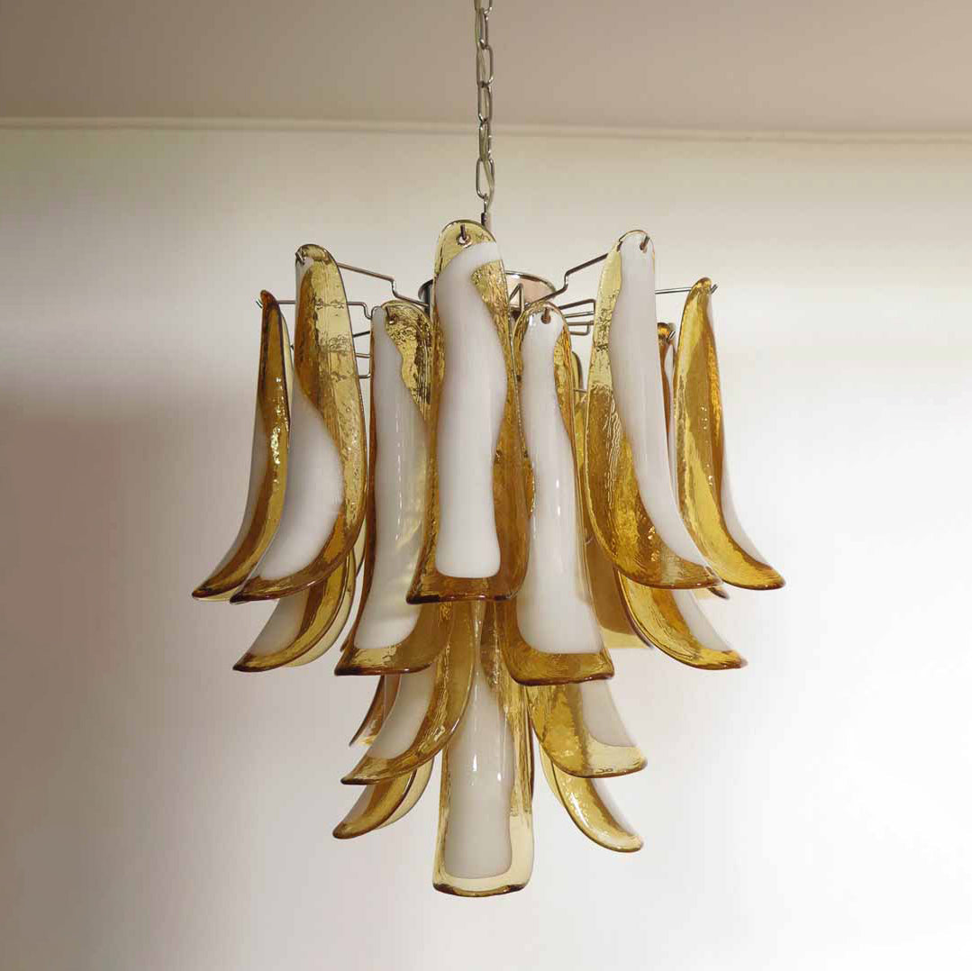 Lumis Murano Round Chandelier 20" Amber