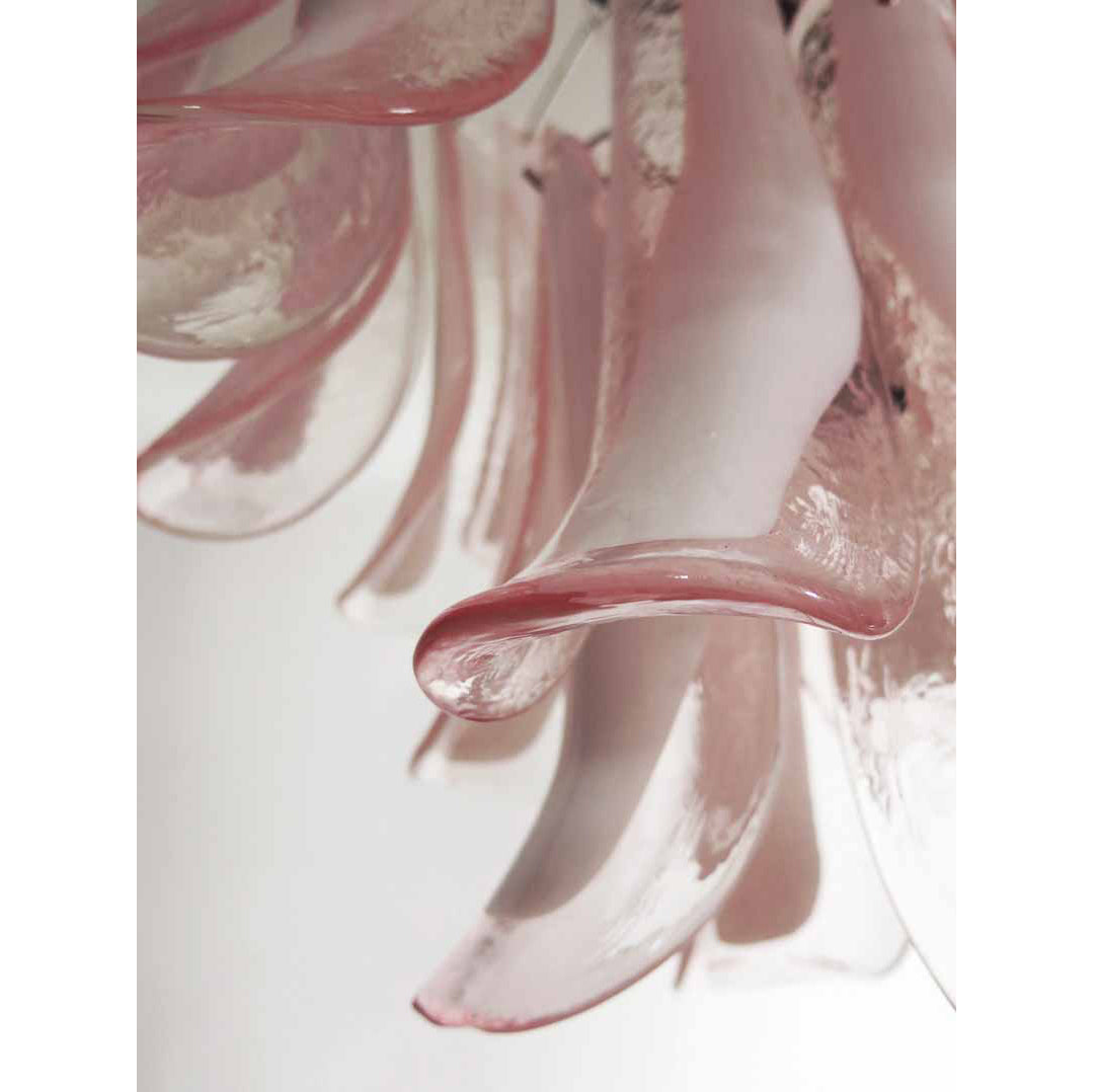 Lumis Murano Round Chandelier 20" Pink