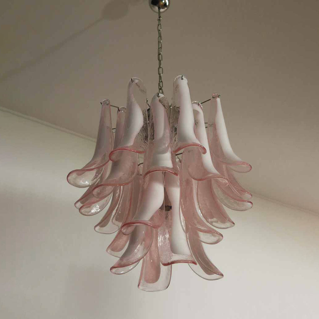 Lumis Murano Round Chandelier 20" Pink