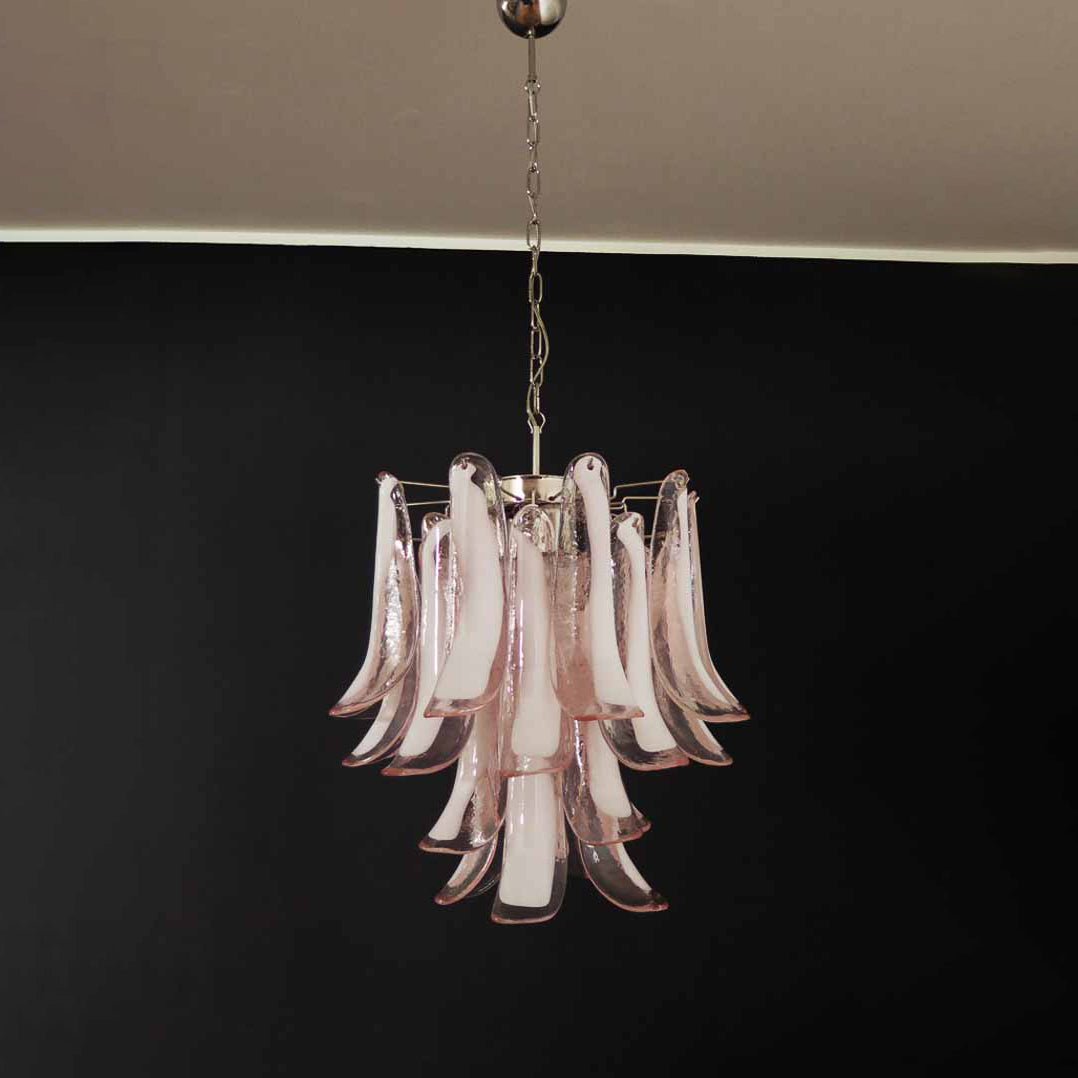 Lumis Murano Round Chandelier 20" Pink