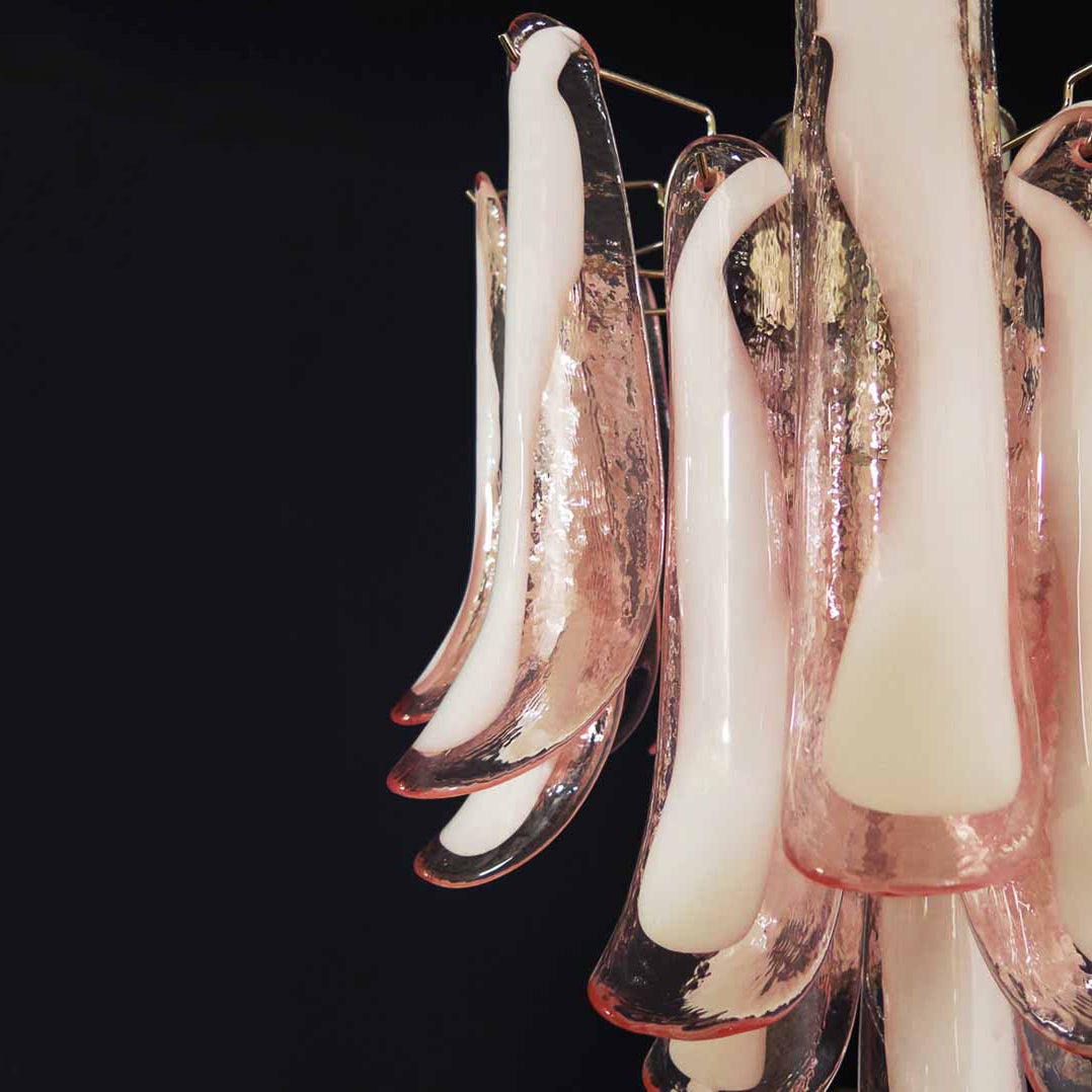 Lumis Murano Round Chandelier 20" Pink