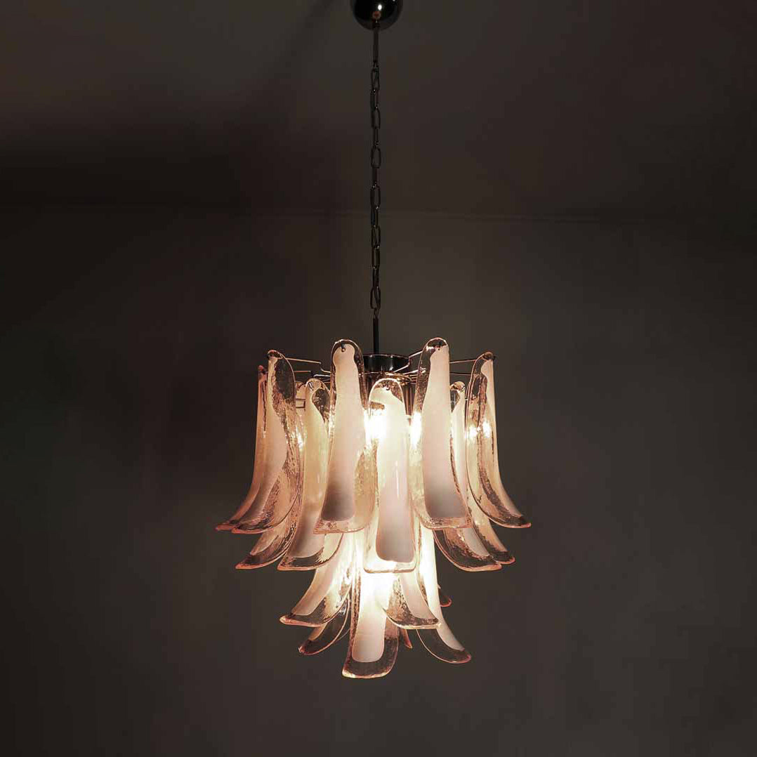 Lumis Murano Round Chandelier 20" Pink