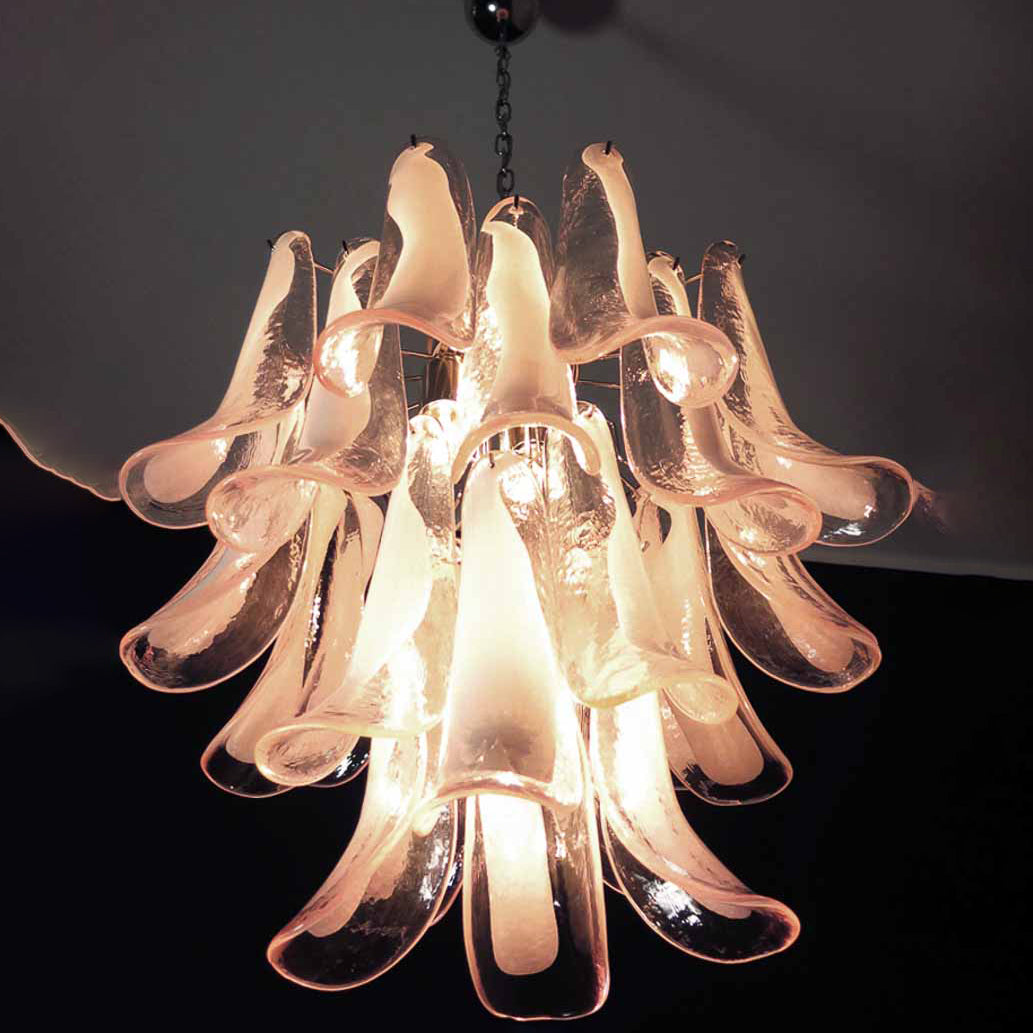 Lumis Murano Round Chandelier 20" Pink