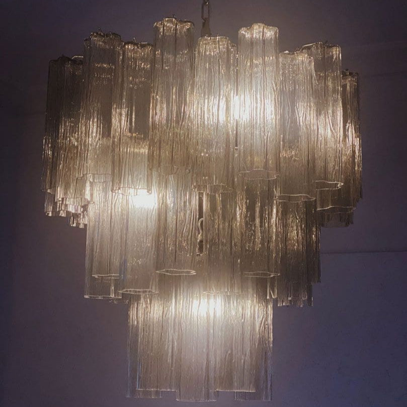 Tronchi Murano Chandelier – 48 tubes – Smoked