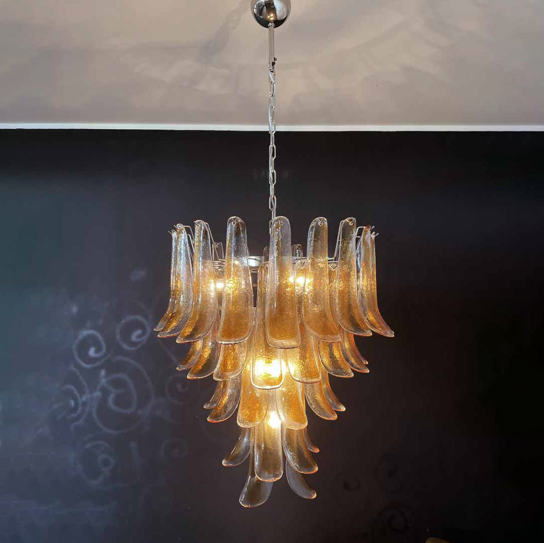 Lumis Murano Round Chandelier 26" Amber